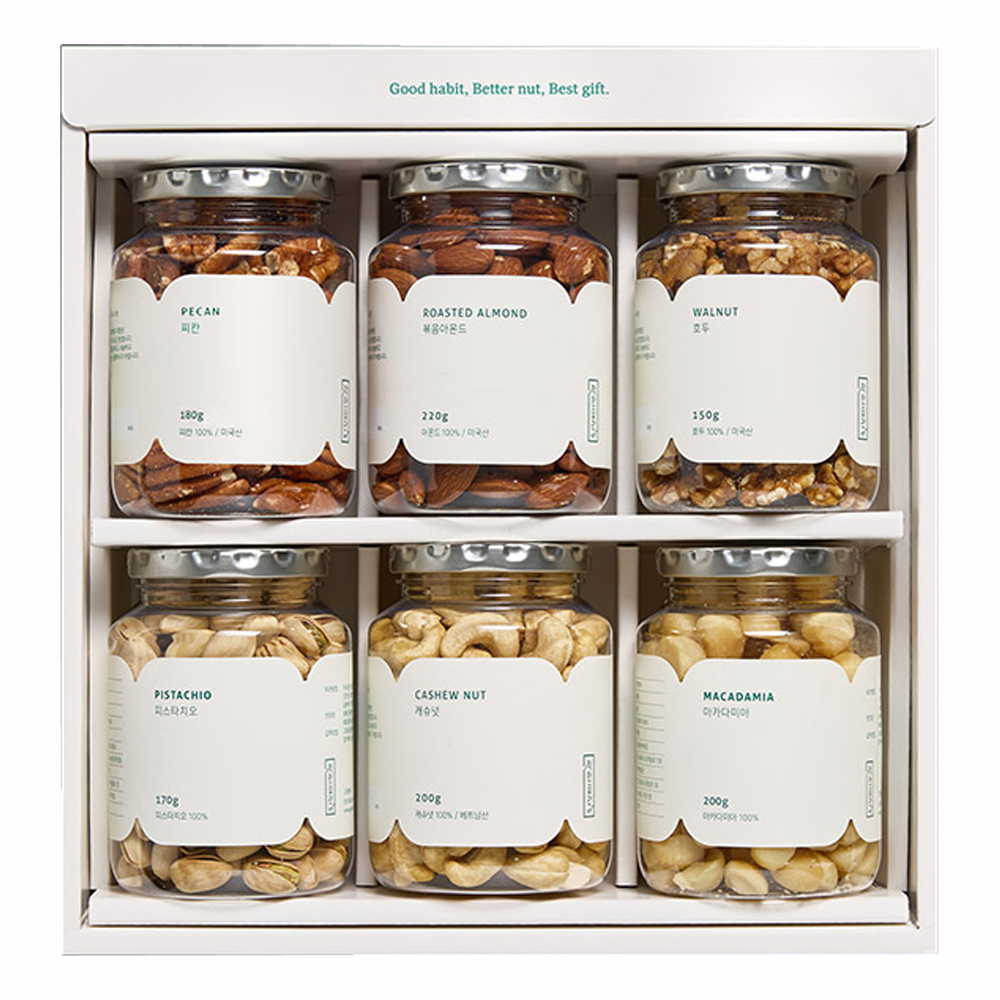 착한습관 프리미엄 한아름 견과 6종 세트 1120g 49,500원