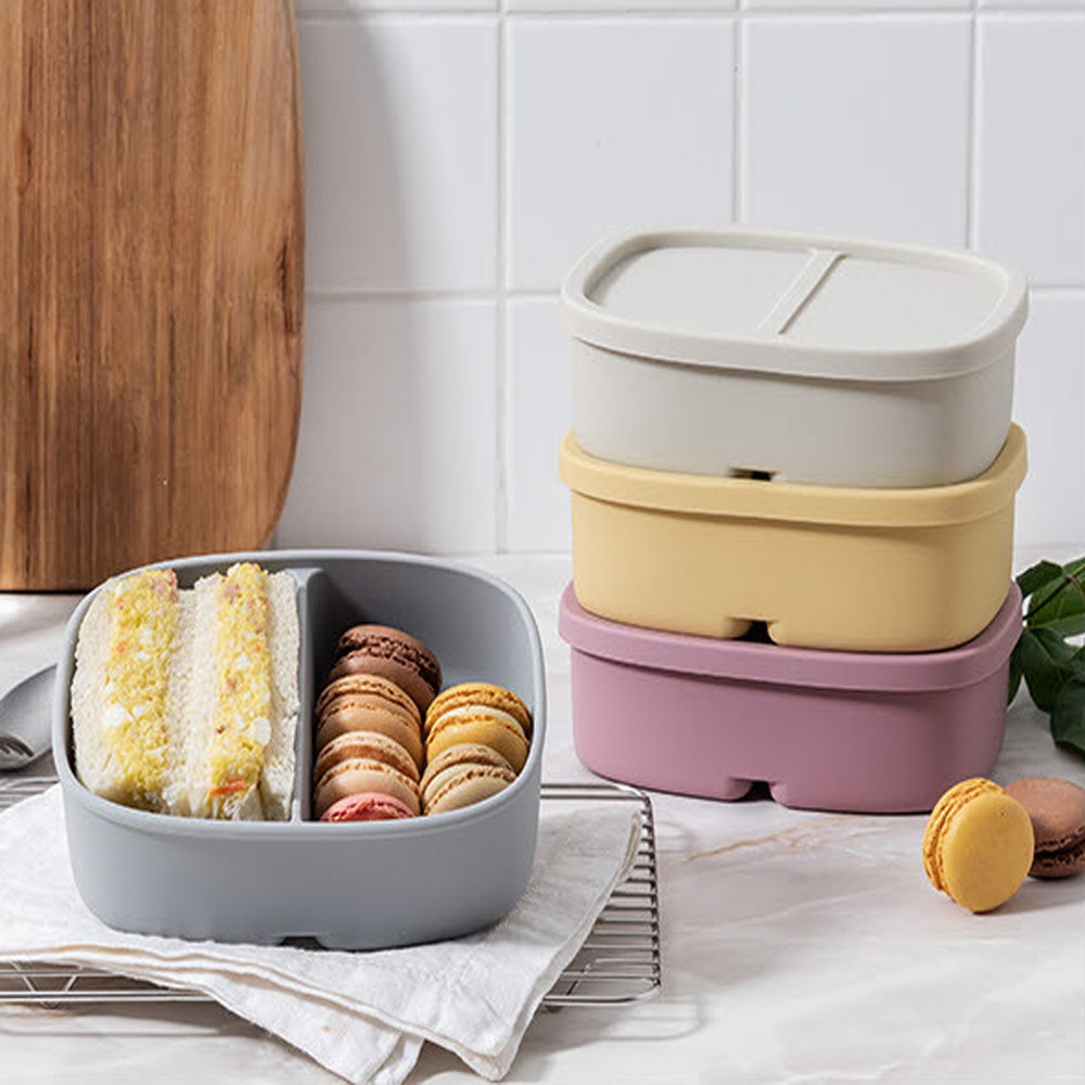 국산 실리콘 도시락 용기 직장인 도시락통 소풍 피크닉 다이어트도시락 용기 2칸 13,500원