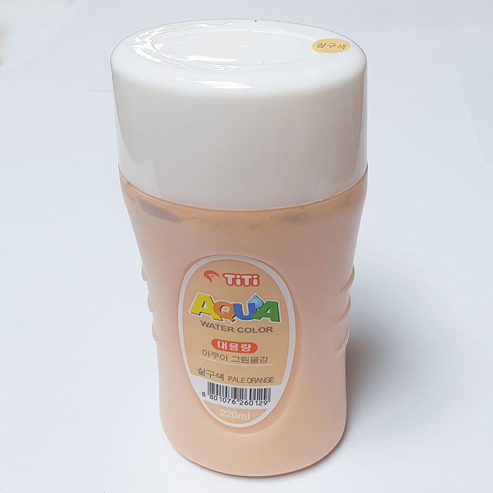 아쿠아물감 220ml 14색 낱색 14색세트 수채화물감 리필용물감 대용량물감 미술학원 화방용물감 교육용물감 보충용물감 티티경인 티티물감 3,500원