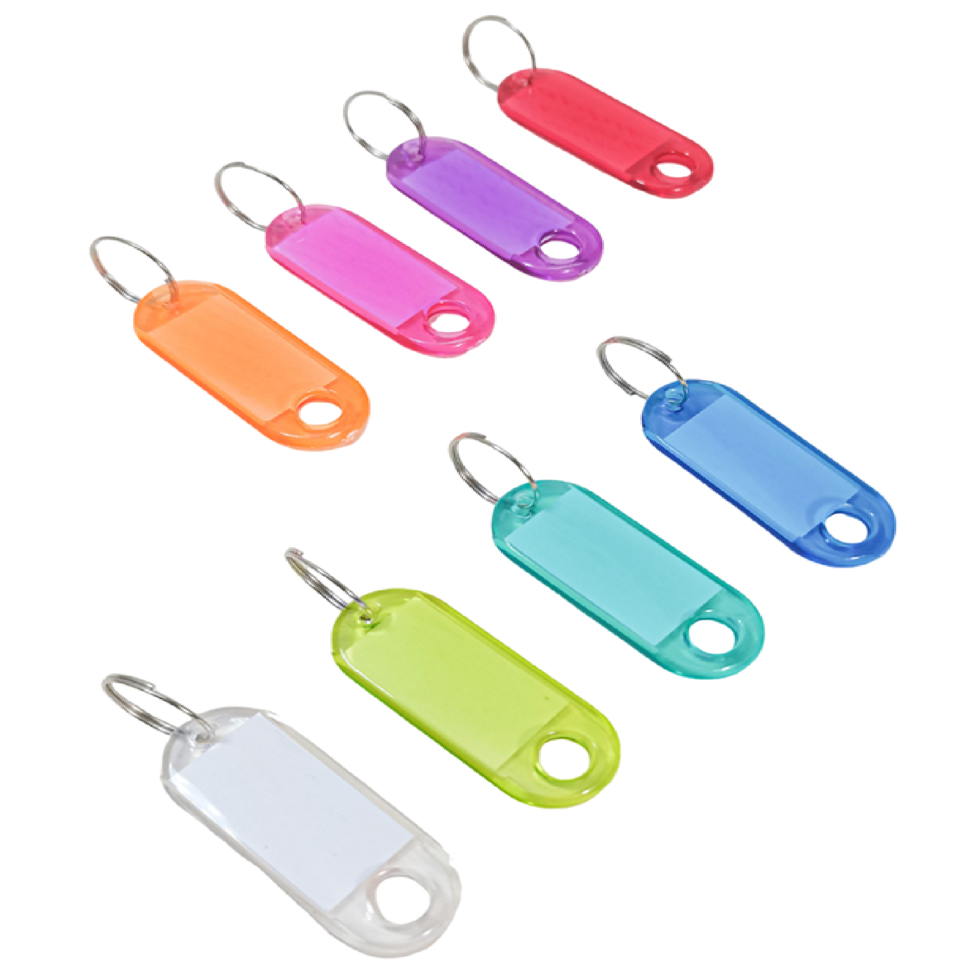 BOGUSAGU 투명 칼라 열쇠고리 네임택 16P BSN-002, 16개, 혼합 4,800원