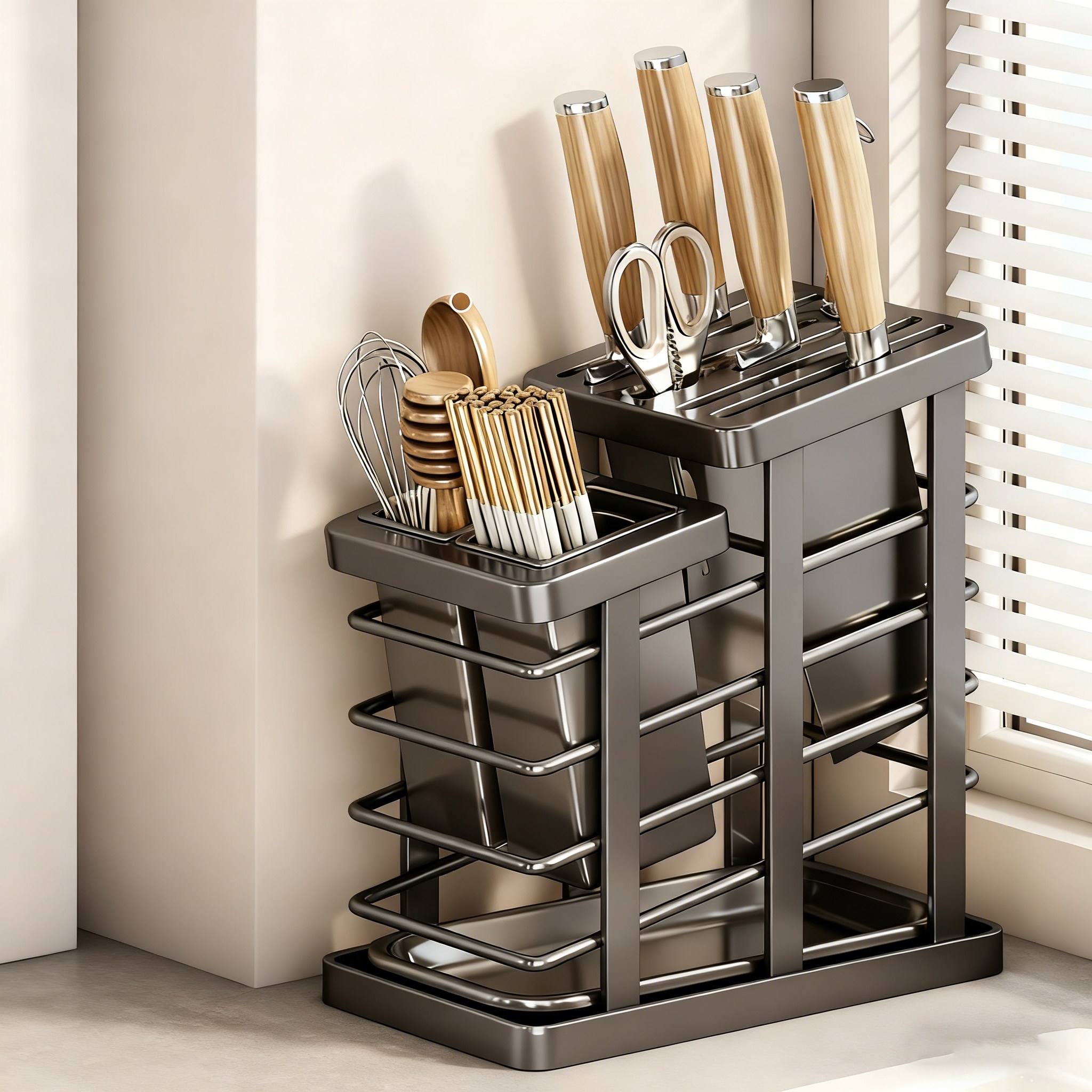 호밍사이 주방 칼꽂이 수저통 다용도 식기 칼보관함 10,590원