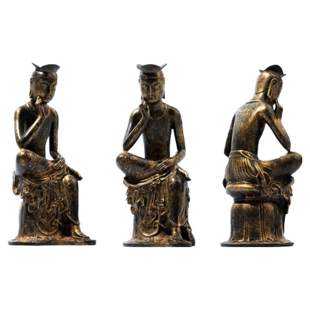 [여진불교X무형문화재 이진형장인] 청동 미륵보살 반가사유상굿즈 불상미니어처 20cm (스탠드포함) 국내생산 박물관기념품 박물관굿즈, 20cm 엔틱골드 440,000원