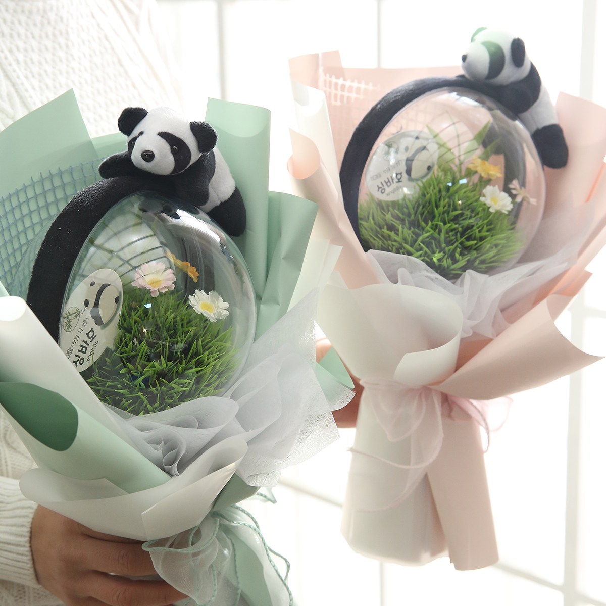 싱바오 판다 머리띠 아크릴 풍선 꽃다발 23,490원