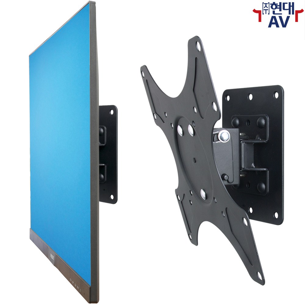 현대AV ND-2900 중대형 TV 벽걸이 브라켓, 55인치/25kg/VESA 200x200mm 이내 설치, VESA 확장 지원, 상하 각도 및 좌우 회전 조절, 한글 설치안내서 16,500원