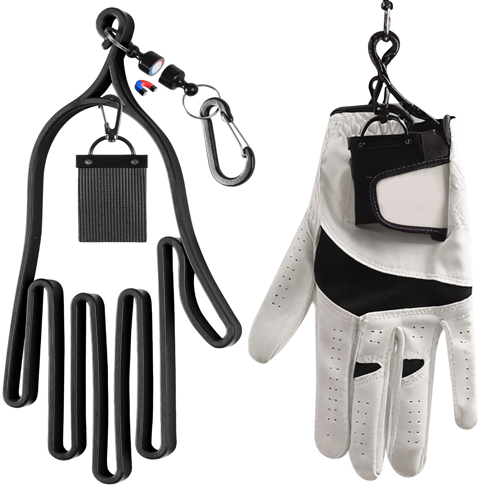 지칸디 남녀공용 골프 장갑 건조기 클립 퍼터키퍼 홀더 걸이 멀티 스탠드, 블랙, 1세트 9,800원