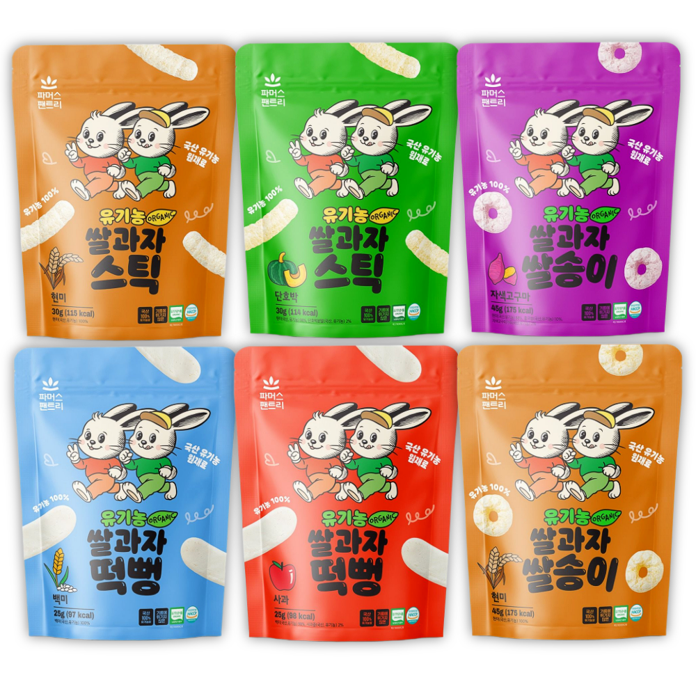 파머스팬트리 국산 유기농 쌀과자 떡뻥 6종 세트, 1개 12,900원