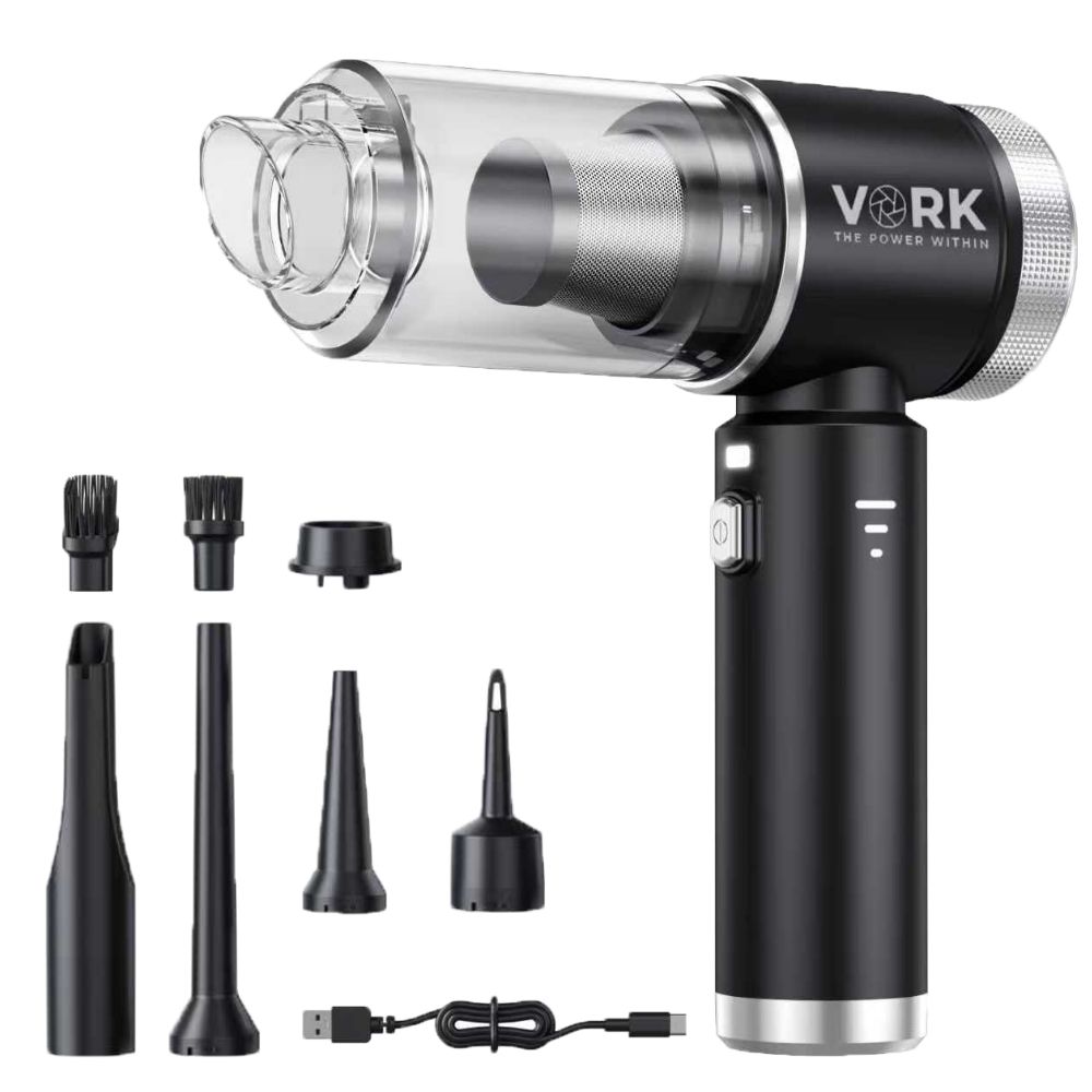 VORK 무선 미니 청소기 진공 핸디 가정용 에어건 소형 원룸 저렴한 청소기, VORK33, 블랙 32,900원