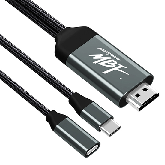 엠비에프 C타입-HDMI 미러링 PD 고속충전 케이블 100W MBF-PDCH02, 2m, 다크그레이, 1개 19,400원