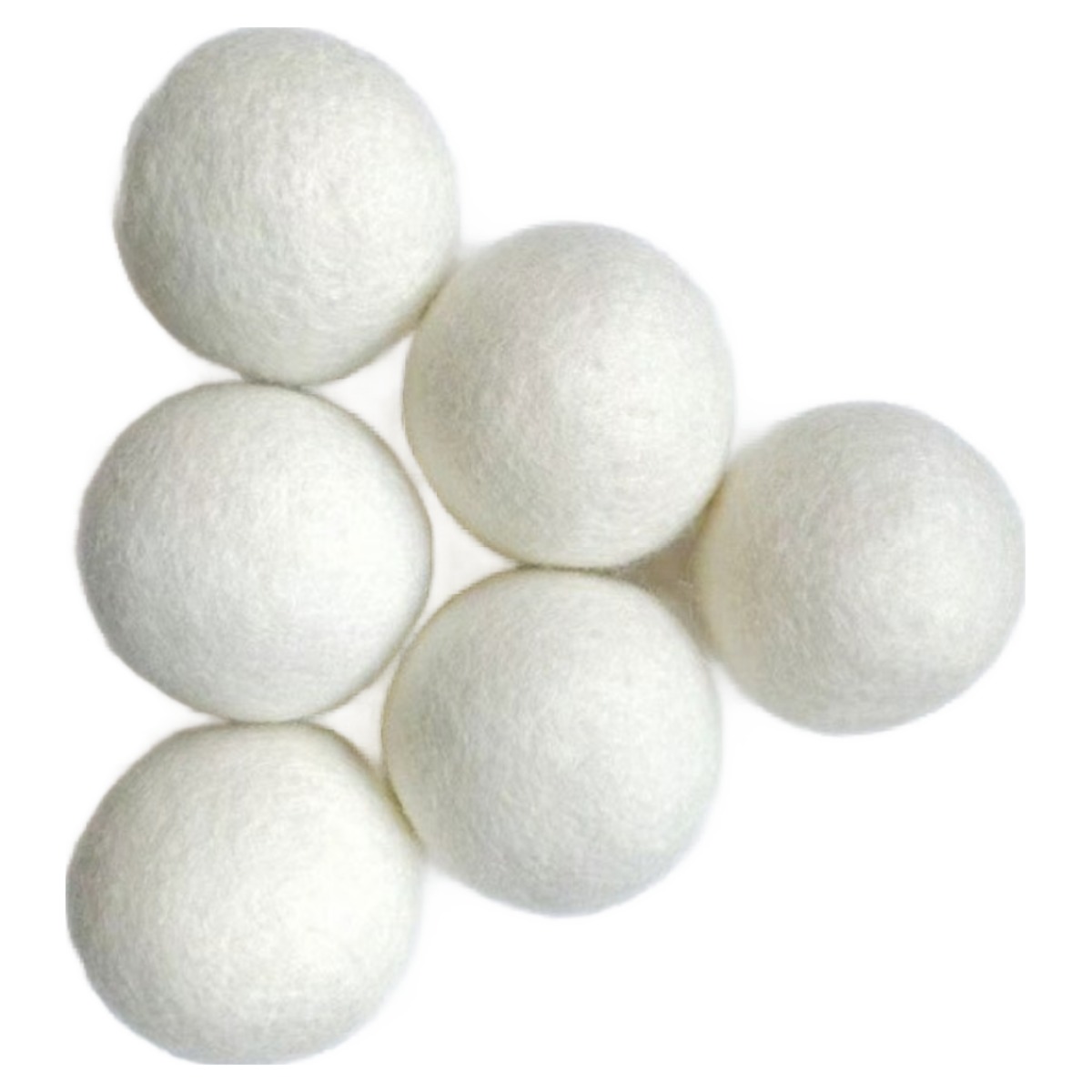 세탁빨래 건조기 양모볼 정전기방지 건조 엉킴 구김방지 먼지제거 드라이 세탁볼 6P, 화이트, 1개 19,800원