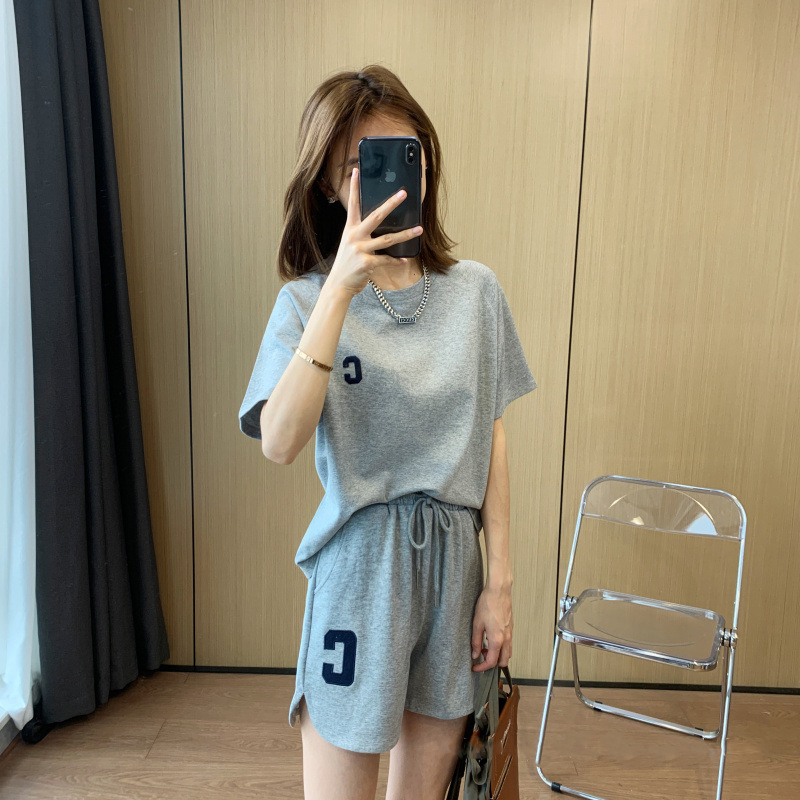 SAHINER 여성 반팔 티셔츠 밴딩 반바지 세트 캐주얼 여름 데일리 19,900원