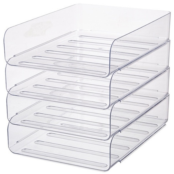 라라하우스 오픈 모듈 A4 문서 서류 정리 트레이 정리함, 4단, 세로형 투명 26,980원