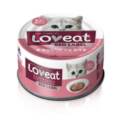 사조 러브잇 레드라벨 고양이 간식캔, 혼합맛(흰살참치/맛살), 160g, 6개 8,460원