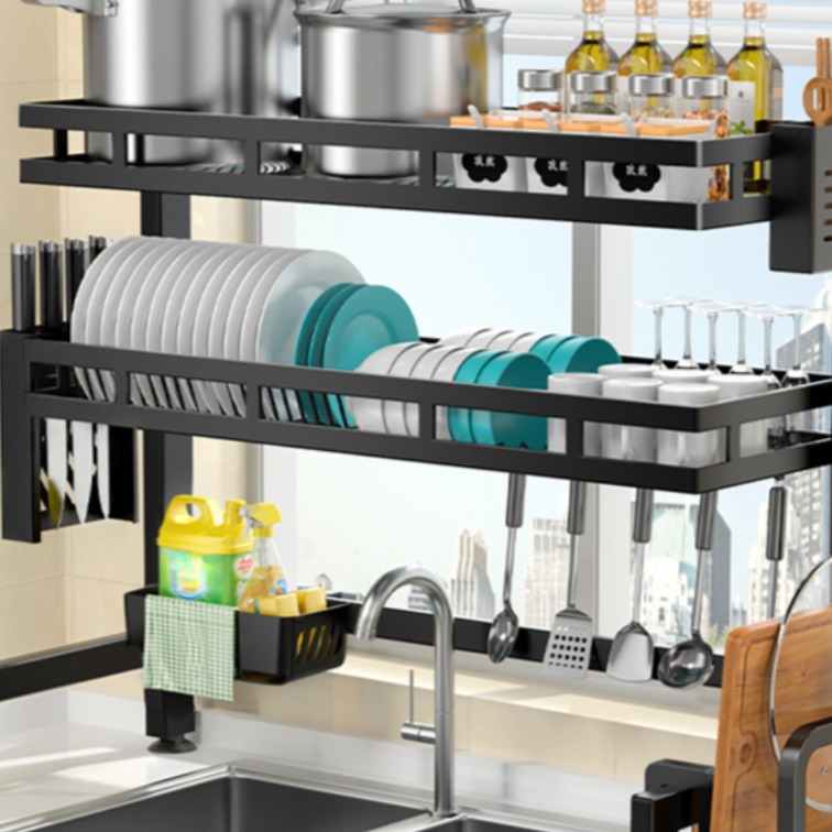 데스코 3세대 스텐 자동 물빠짐 공간 활용 식기 건조대, 1개, TYPE B, 1단 77,900원