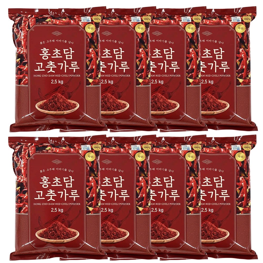 홍초담 고추가루 2.5kg 한식용 보통맛 대용량 식자재, 2.5kg, 8개 179,000원