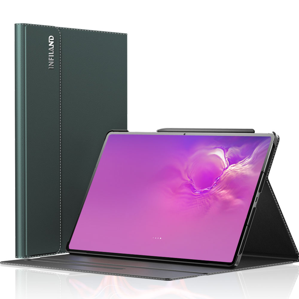 VISBYH 비스비 갤럭시탭 S10FE S9FE S9 북커버 케이스 10단각도조절 S펜수납동시충전, 미드나이트 그린, 1개 36,700원