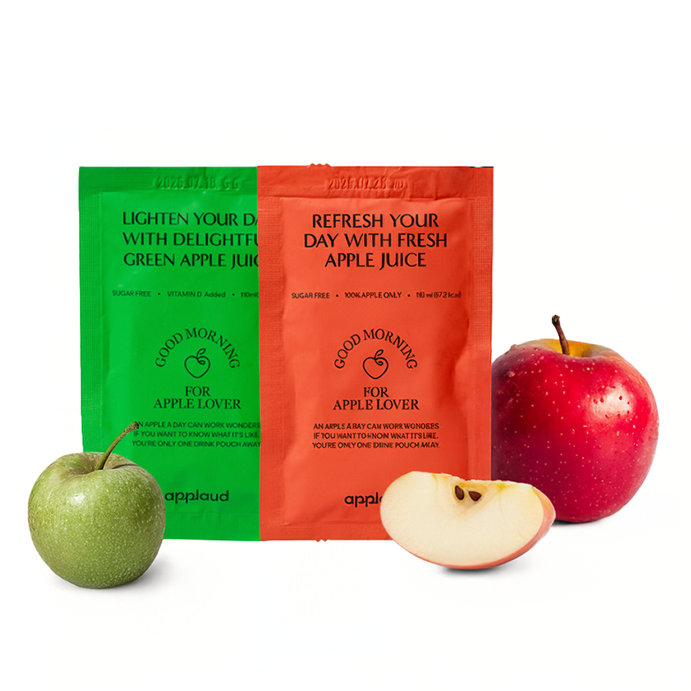 어플러드 국내산 원물 100% 무설탕 사과즙&풋사과즙 혼합 세트 48,000원
