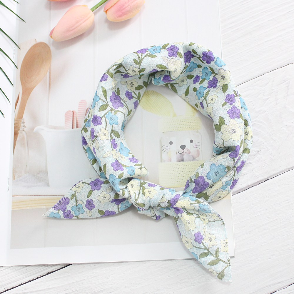 여성손수건 아사 가제 면 쁘띠 목손수건 플라워 꽃무늬 미니 쁘띠 스카프 선물 5,190원