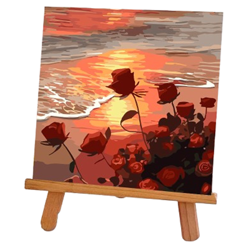 포텐키트 풍경의 유화그리기 캔버스 + 지지등판 + 페인트 + 붓 세트 20 x 20 cm 6,900원