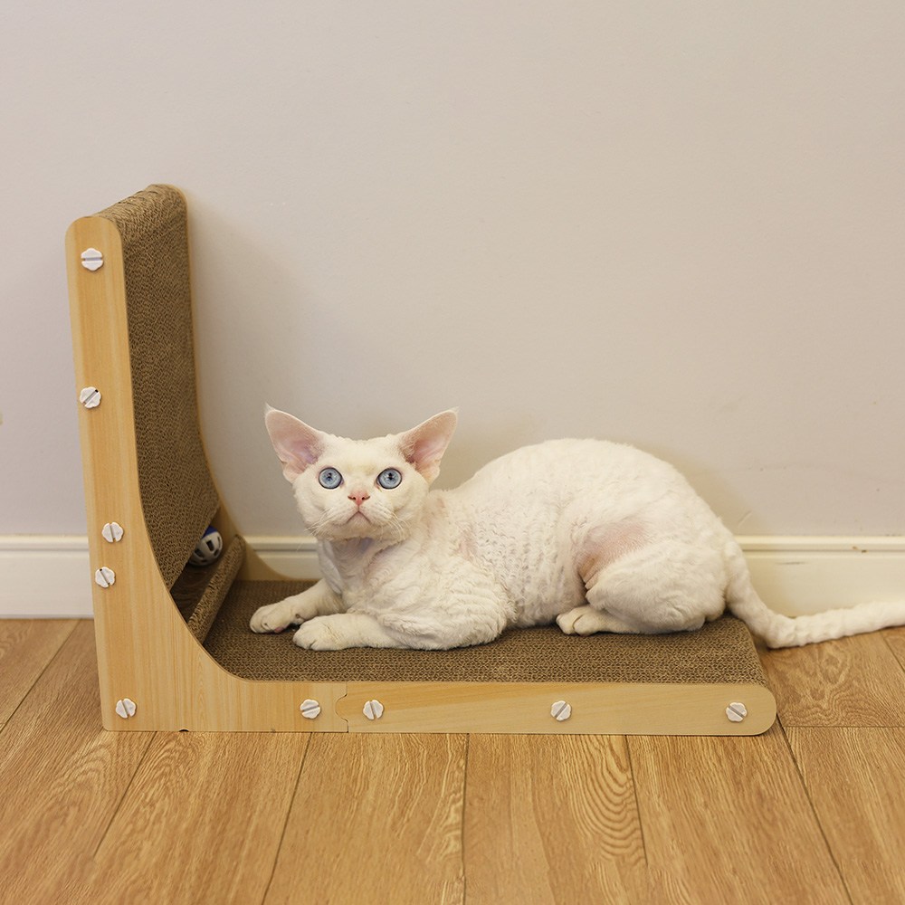왕왕왕성 고양이 L자 수직 스크래쳐, 1개, 원목색 6,800원