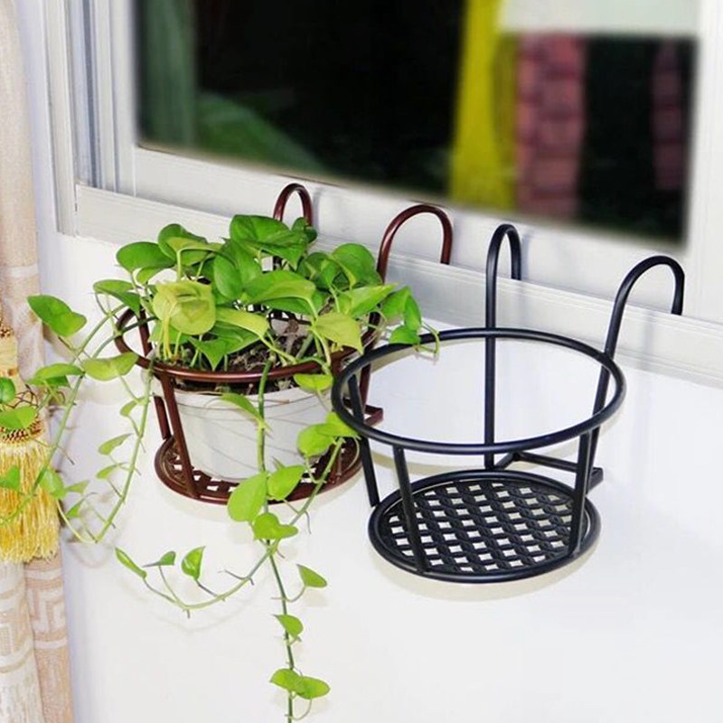베란다 발코니 난간 화분 걸이대 창틀 배란다 철제 철재 식물 화분고리 거치대 행잉 공중, 본상품선택 4,320원