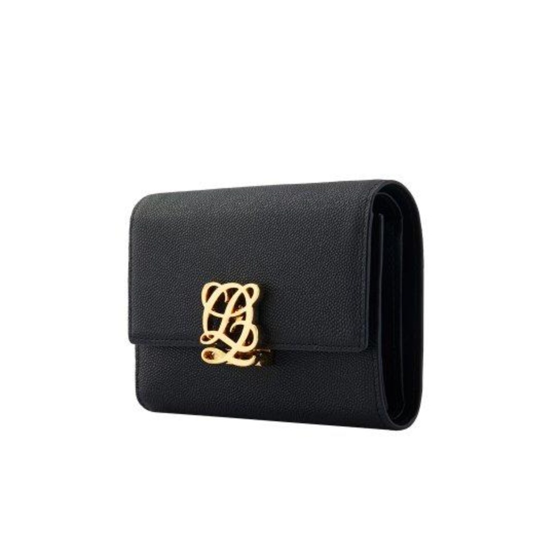루이까또즈 금장로고 여성 3단 블랙 반지갑 (선물포장) 149,800원