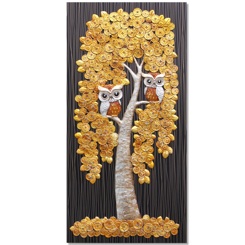 케이엠데코 금화부엉이 돈나무(대) 액자, 현재가 69,520원