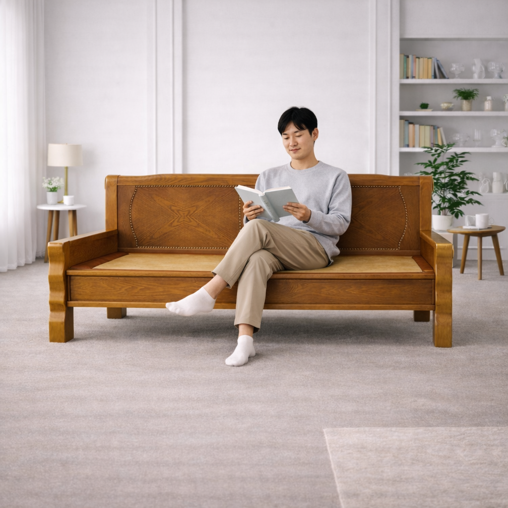 흙마루 2인용 카우치 CC1001W 돌쇼파 흙쇼파, 핑크맥반석 690,000원