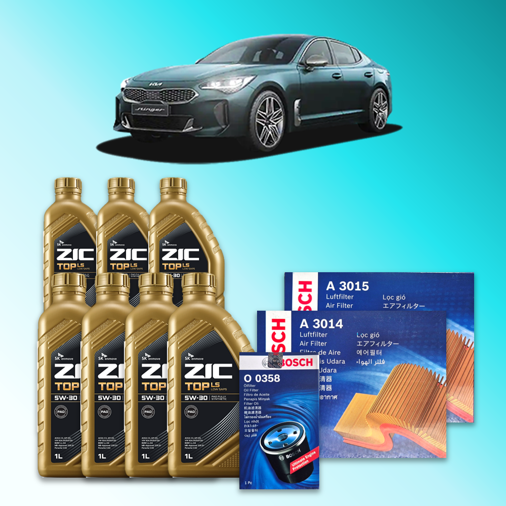 스팅어 마이스터 (CK) 3.3터보 가솔린 엔진오일세트 SK 지크 탑 LS 5W30 (ZIC TOP LS) 120,200원