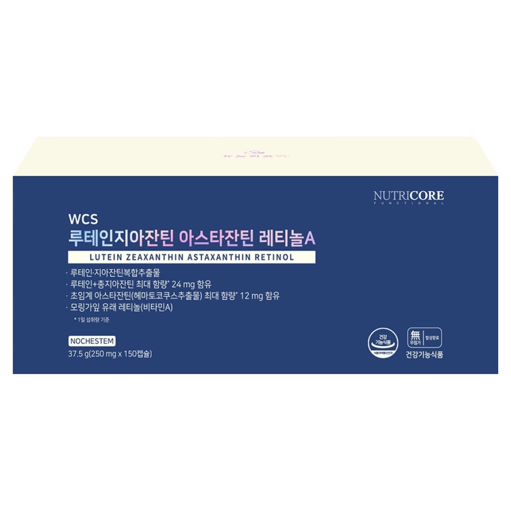 뉴트리코어 루테인지아잔틴 아스타잔틴 레티놀A, 30정, 5개 110,430원