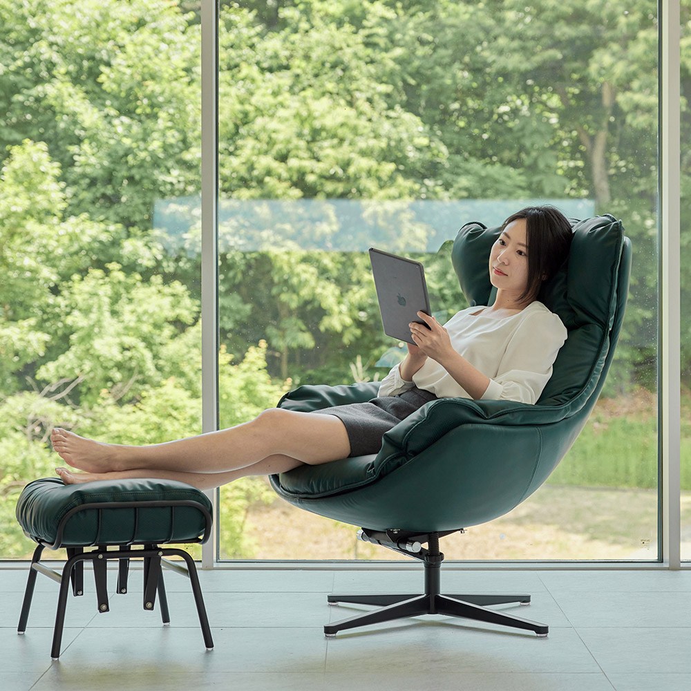 [버즈가구] 밀로스 1인용 벨러체어 리클라이너 흔들의자 수유의자 (GC009), 마운틴 그린 606,000원