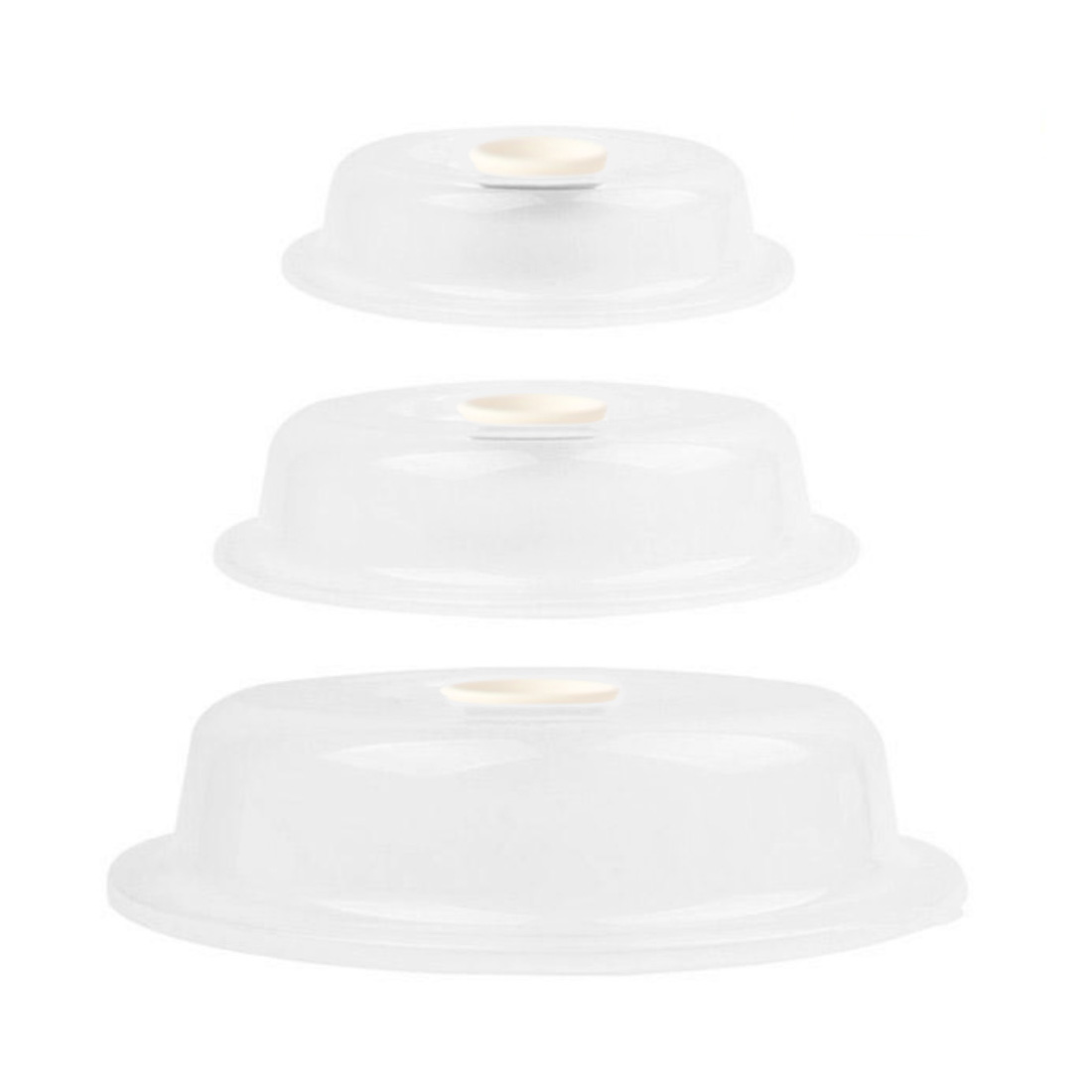 레몬글라스 전자레인지용 음식덮개 푸드커버 플랫 3종 세트 BPA FREE 국내생산, 아이보리 핸들 -플랫형, 1개 9,900원