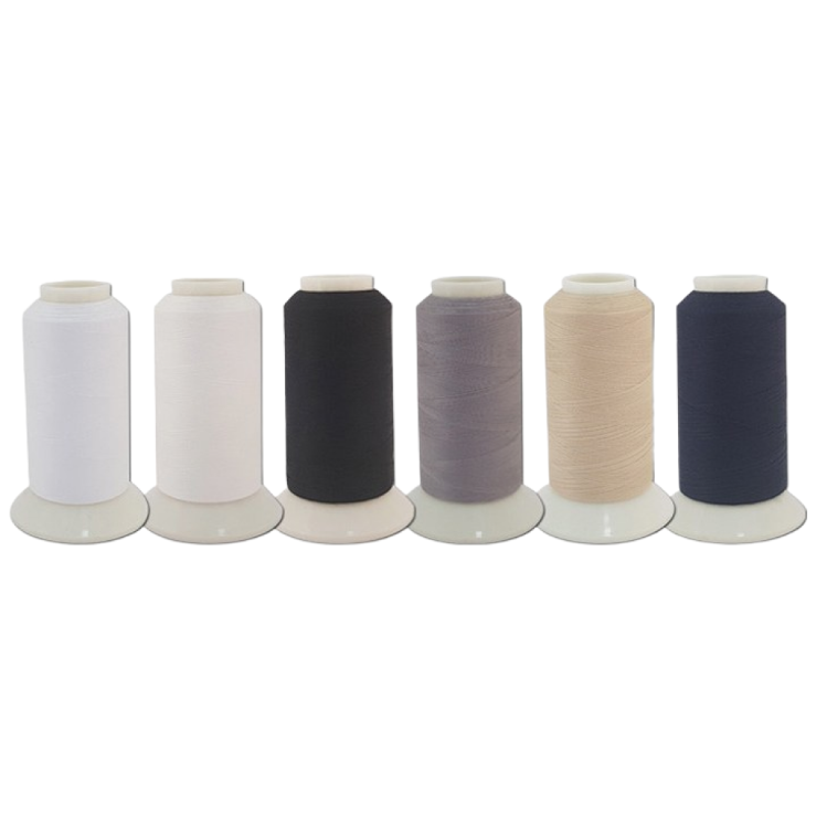 자연재봉실 코아사 기본필수색상 5컬러 세트 45수 2합 2500M, 순백+광목+검정+회색+베이지+네이비, 1개 17,000원