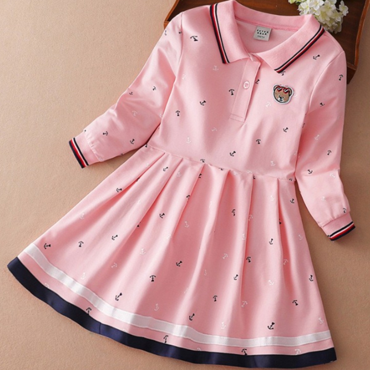 미니으니 봄가을 여아 곰돌이 원피스 [1184] 25,900원