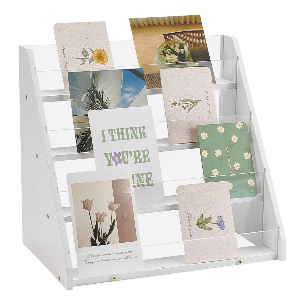 대나무 아크릴 디스플레이 케이스 그리팅 카드 스탠드 화이트 34.2x22.7x31.1cm, 화이트 30,610원