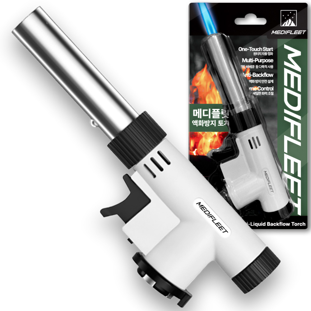 메디플릿 액화방지 불조절 요리용 자동점화 원터치 캠핑 가스 토치 9,380원