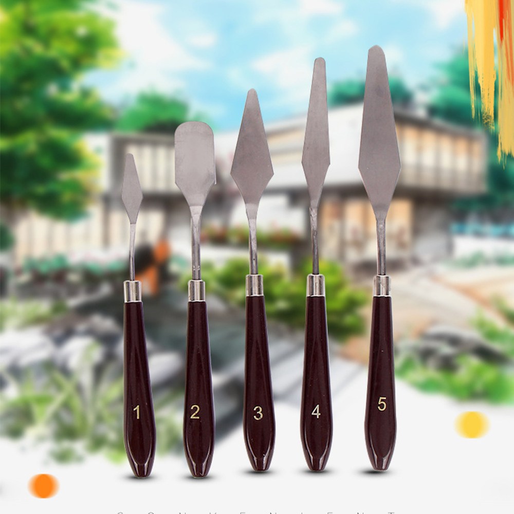 골든트리 페인팅 나이프 5P 세트 미술나이프 유화 물감나이프, 5P 1세트 6,000원