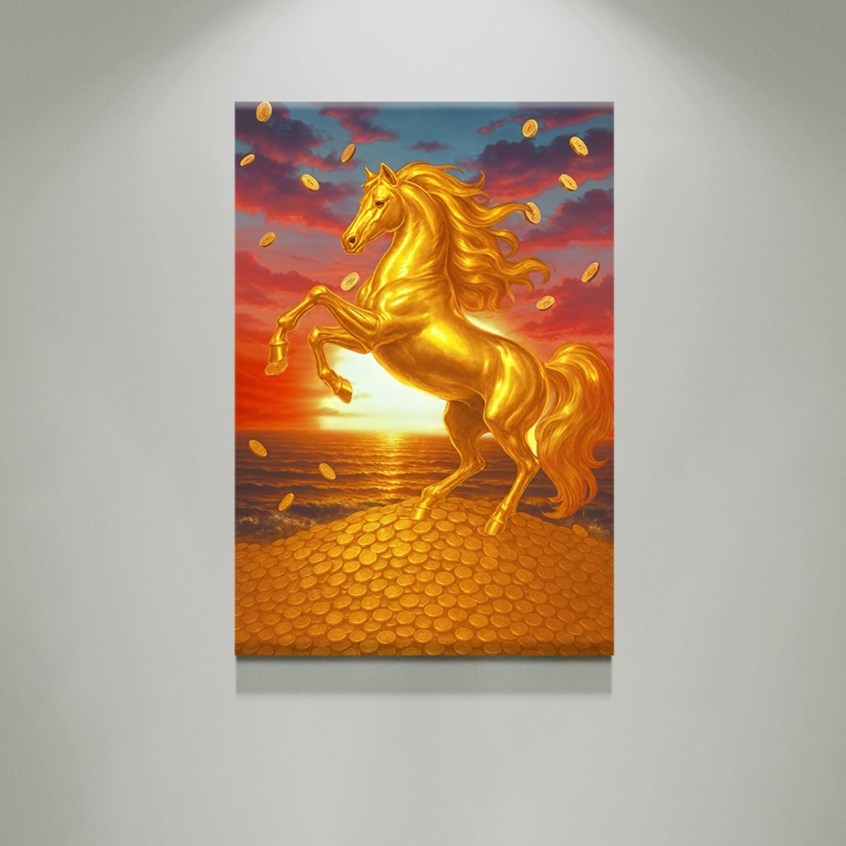 [인메이블] 2026 돈들어오는 병오년 붉은말 14종 말그림 금마래복 새해 신년 그림 풍수 인테리어 캔버스 액자 합격 승진 출 선물 현관 복도 벽 대형 44,550원