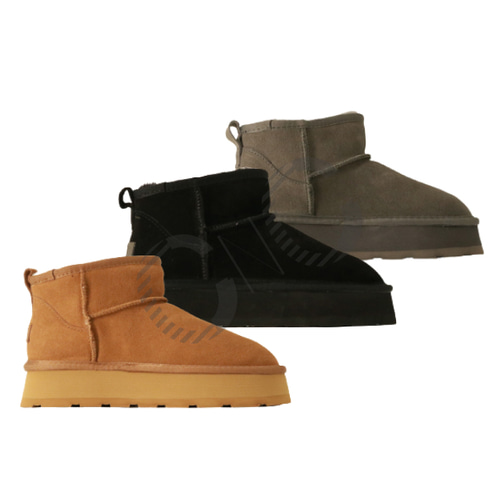 호주 드림메리노 방수 플랫폼 울트라 미니 양모 털 부츠 3컬러 140,000원