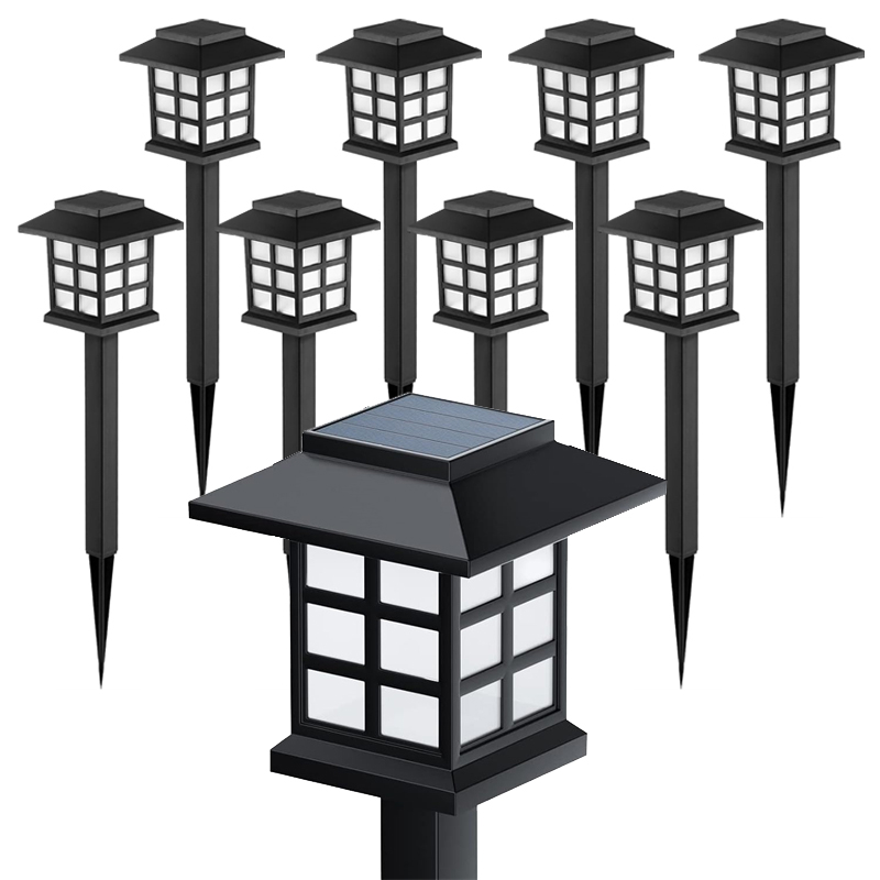 태양광 정원등 LED 전등 잔디등 미니격자 야외 캠핑조명 가로등 8개, 흰빛 20,900원