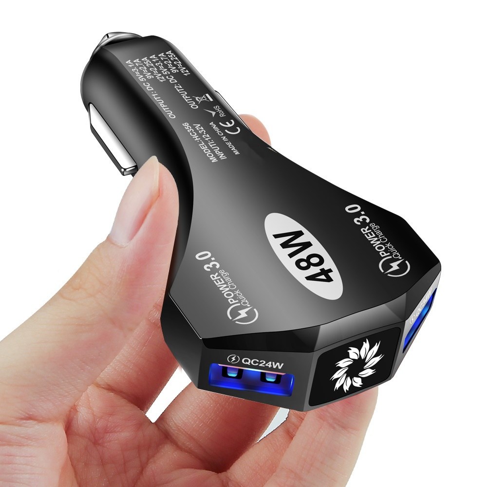 48W 이중 QC3.0 USB 차량용 충전기 빠른 충전 차량용 어댑터 iPhone 삼성 호환 7,920원