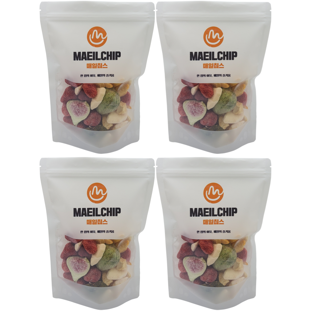 매일칩스 딸기 복숭아 파인애플 사과 무화과 5종 믹스 동결 건조 과일, 4개, 90g 25,290원