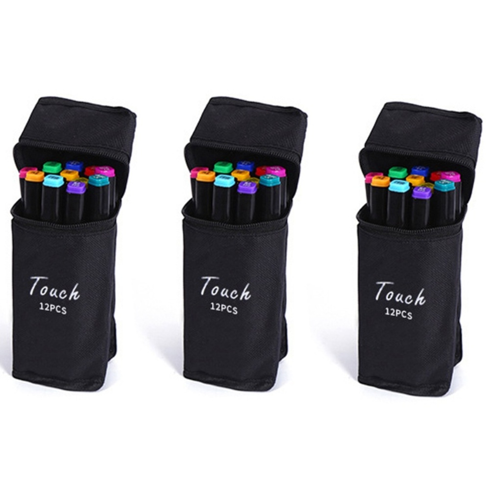 [메잌미] 터치 디자인 트윈마카 마카펜 (12색/천케이스) 3개, 1세트 11,900원