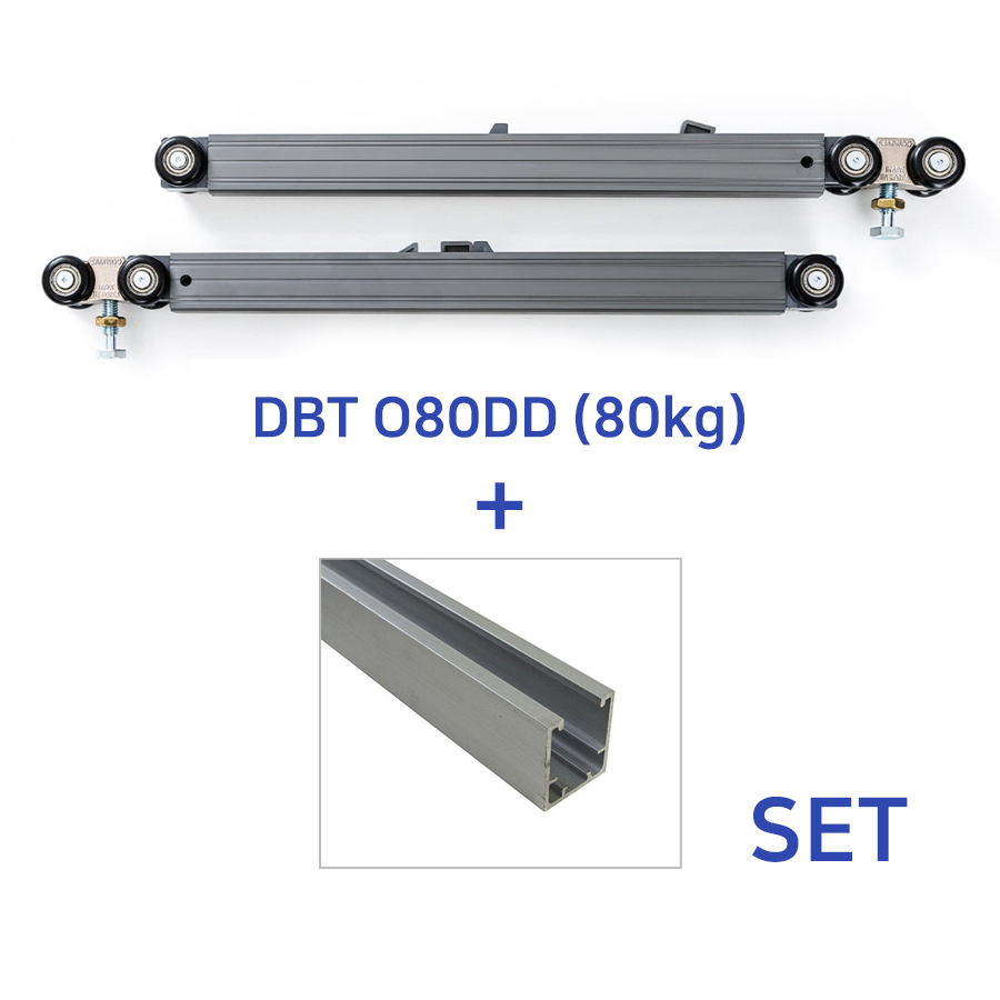 NEW 삼우 양방향 슬라이딩도어 양댐퍼 로라 DBT O80DD 상부트랙 레일2M 세트 71,500원