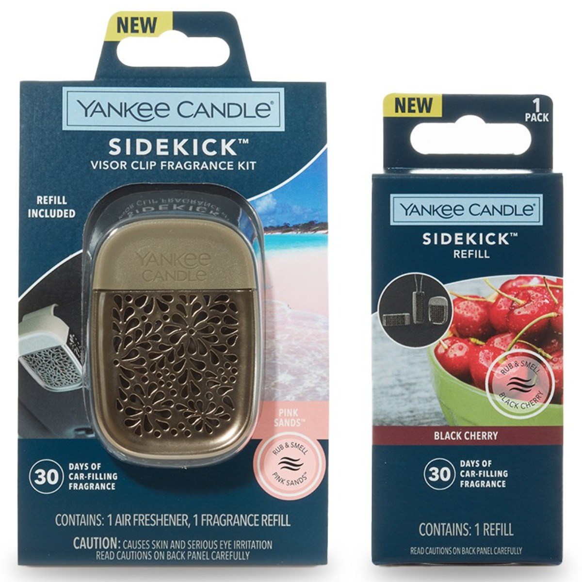 본품+리필 양키캔들 고급 차량용 방향제 사이드킥 바이저클립, 사이드킥 바이저클립 LEAF 핑크샌즈, 1세트 32,790원