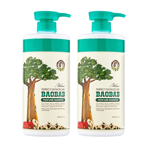 바오밥 퍼펙트 데미지 케어 퍼퓸 샴푸, 1kg, 2개, 현재가 18,460원