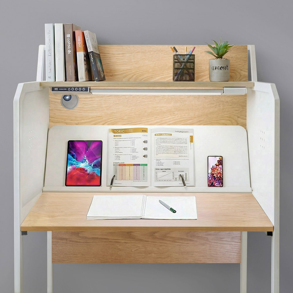 디자인블레스 1인 프리미엄 집중력 가정용 독서실책상, 화이트 188,000원