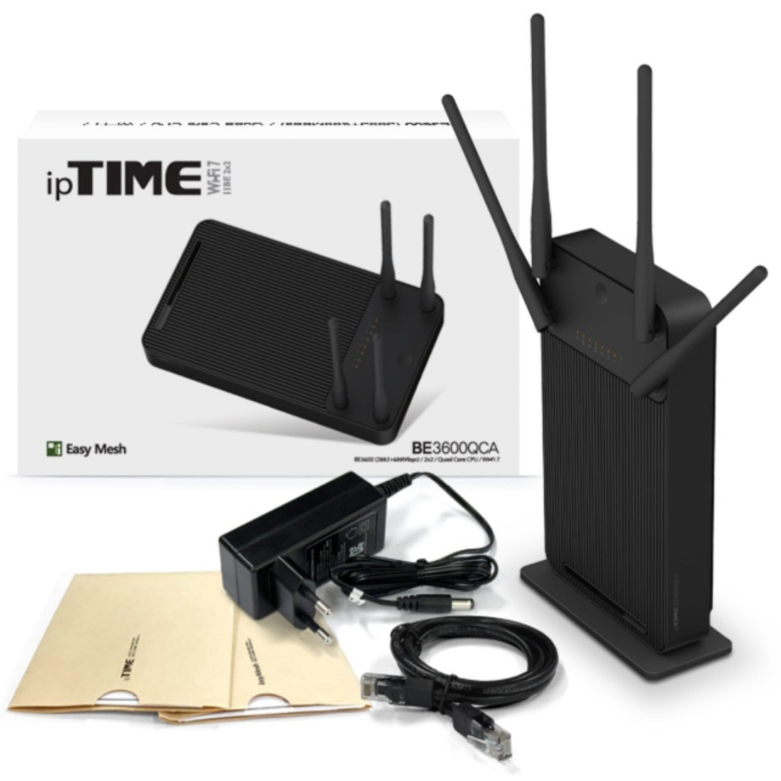 ipTIME 유무선공유기, IP TIME BE3600QCA[블랙], 1개 93,900원