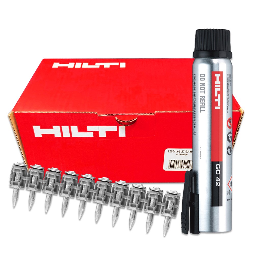 힐티 GX120용 가스캔 GC42 + 가스핀 X-C 20mm 27mm(1200발) 115,000원