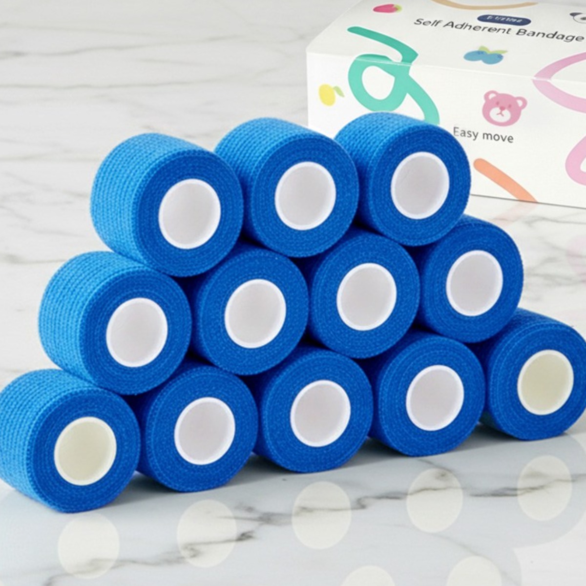 이티씨몰 자가점착 밴드 2.5cm 압박붕대 10+2 블루, 1개 9,400원