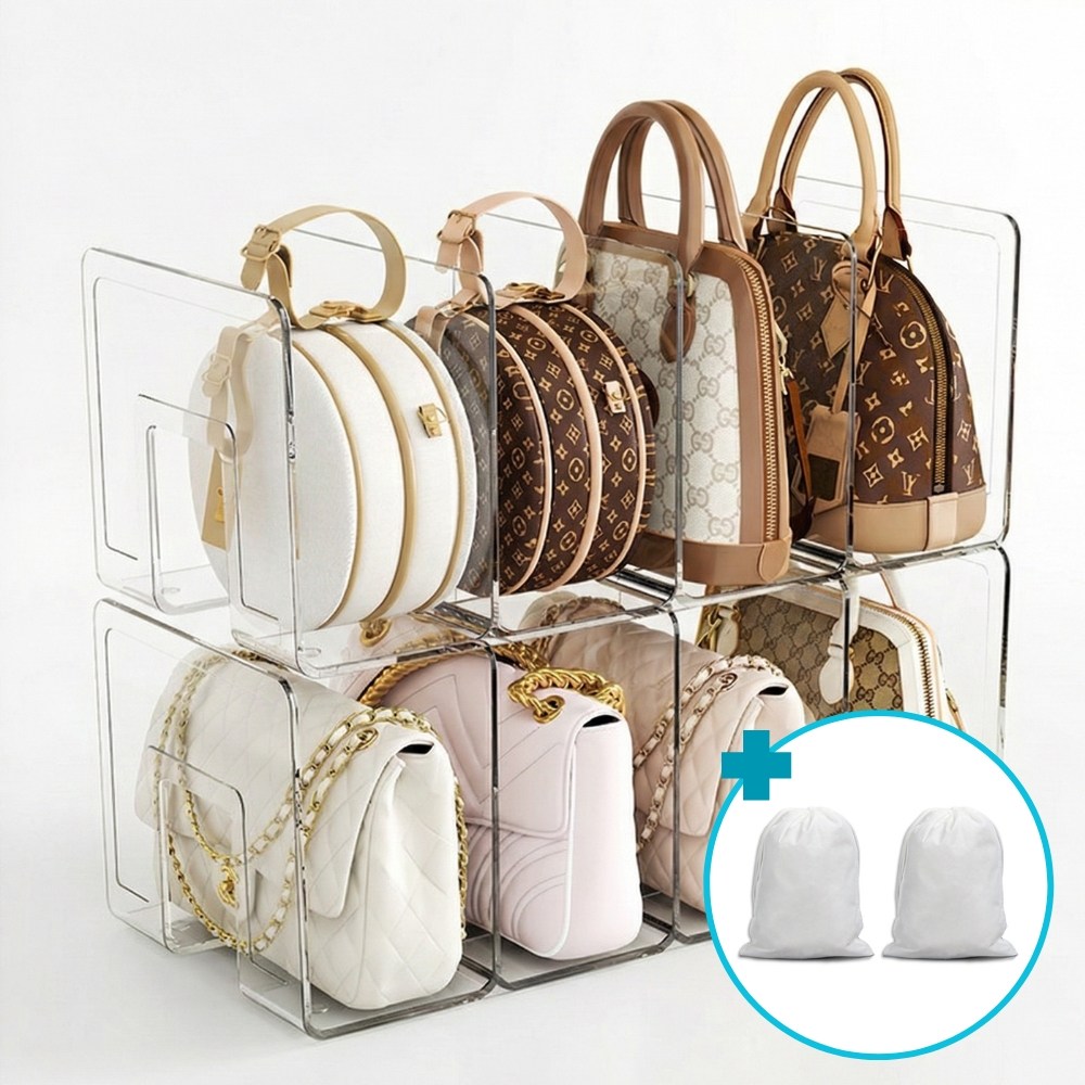 데일리담 투명 아크릴 가방정리함 핸드백 보관함, 2개, 투명4칸 20,790원